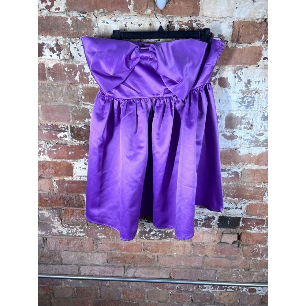 Day+Moon Purple Bow Flower Mini Dress Size L